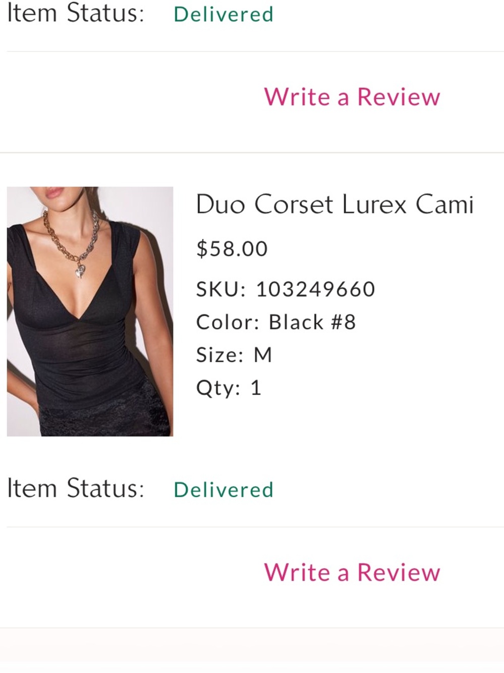 Free People Duo Corset Lurex Cami - Black